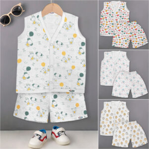 Oasis Boy Baby Casual Sleeveless Pyjama Dress - Pack Of 4